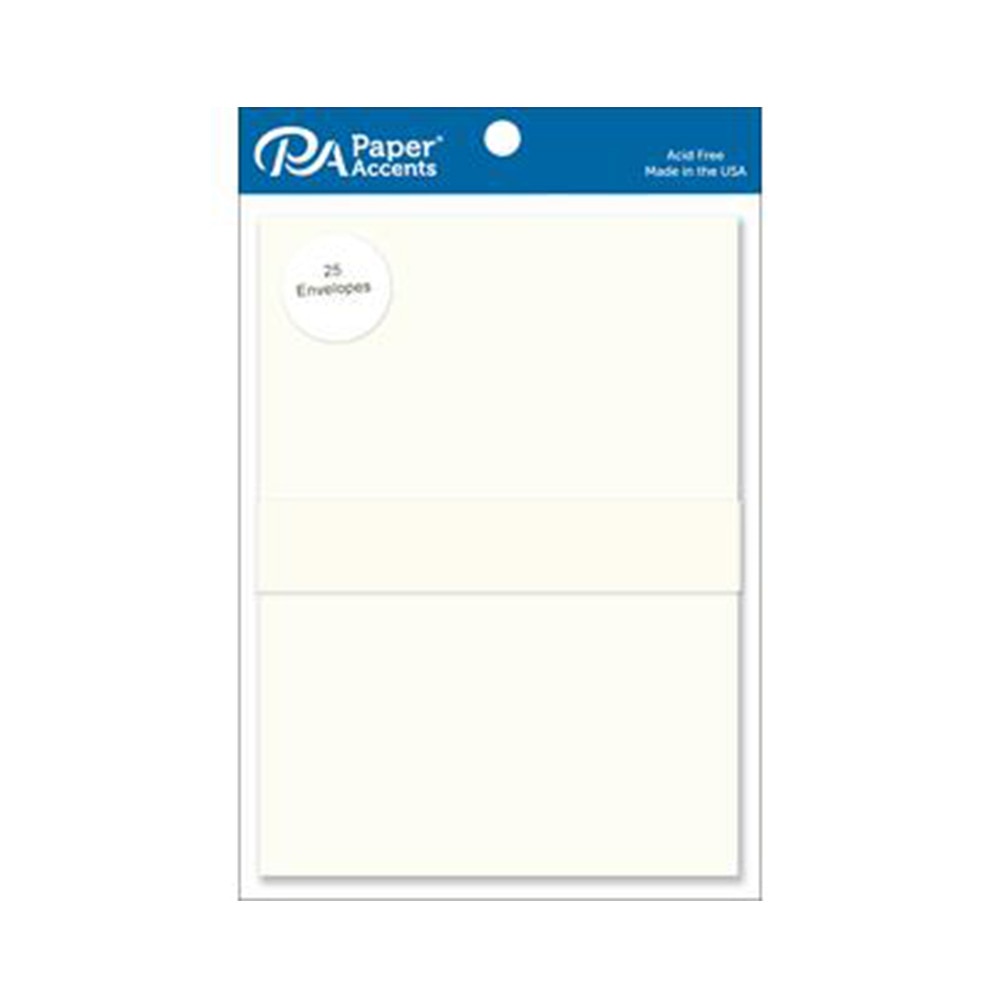 White, Envelopes, Art & School, 5.25"x7.25", Paper Accents, Cream, 25 piece, 283303